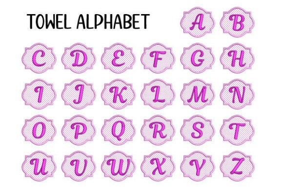 Alphabet with Knockdown Stitch Backround