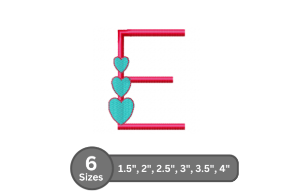 Candy Heart Alphabet -E Embroidery Review
