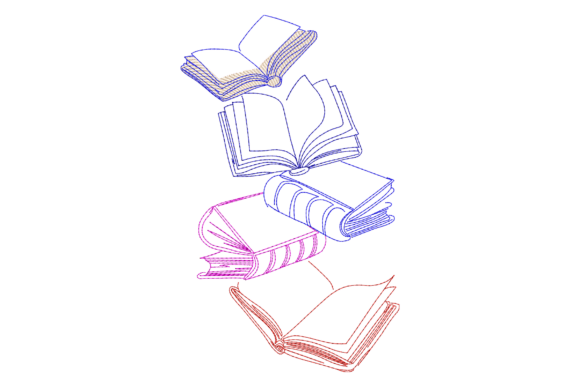 Floating Books Embroidery Design Review