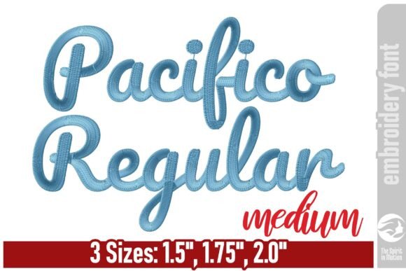 Pacifico Regular Embroidery Font - M Review