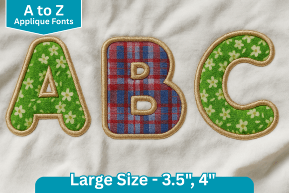Rounded Applique Embroidery Font Review