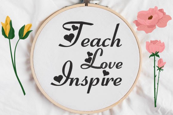 Teach Love Inspire, Teacher Embroidery Review